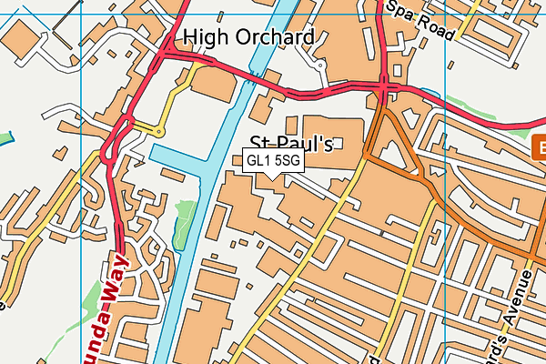 GL1 5SG map - OS VectorMap District (Ordnance Survey)