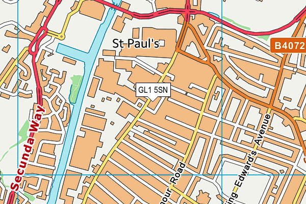 GL1 5SN map - OS VectorMap District (Ordnance Survey)