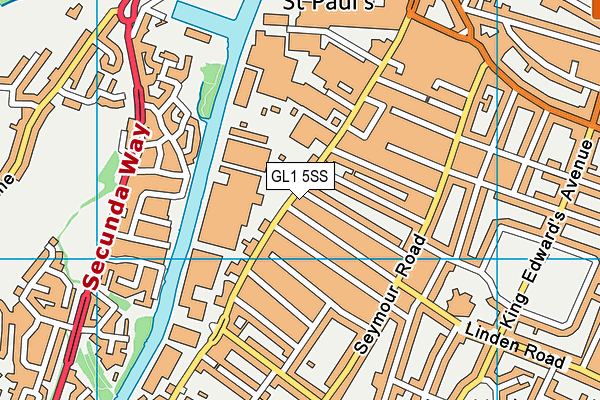 GL1 5SS map - OS VectorMap District (Ordnance Survey)