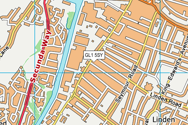 GL1 5SY map - OS VectorMap District (Ordnance Survey)