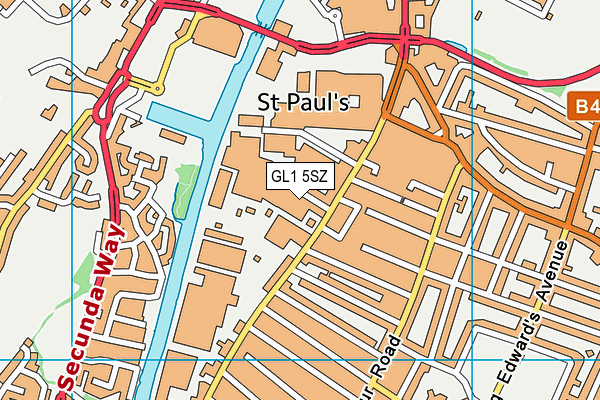 GL1 5SZ map - OS VectorMap District (Ordnance Survey)