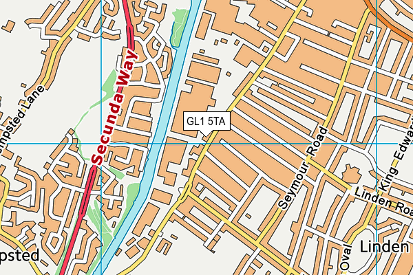 GL1 5TA map - OS VectorMap District (Ordnance Survey)