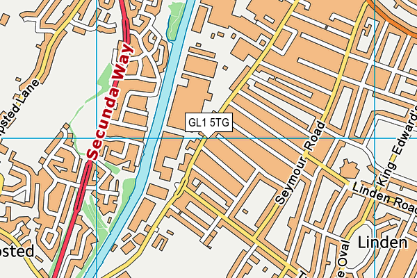 GL1 5TG map - OS VectorMap District (Ordnance Survey)