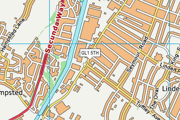 GL1 5TH map - OS VectorMap District (Ordnance Survey)