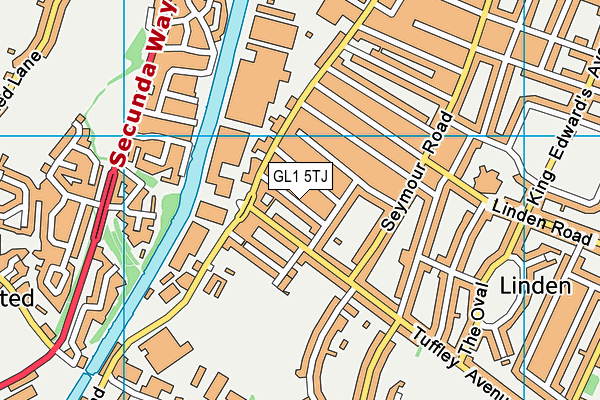 GL1 5TJ map - OS VectorMap District (Ordnance Survey)