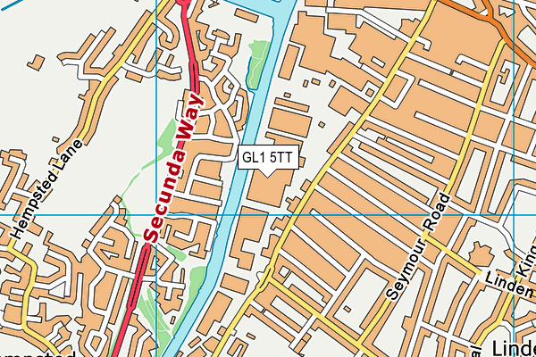 GL1 5TT map - OS VectorMap District (Ordnance Survey)