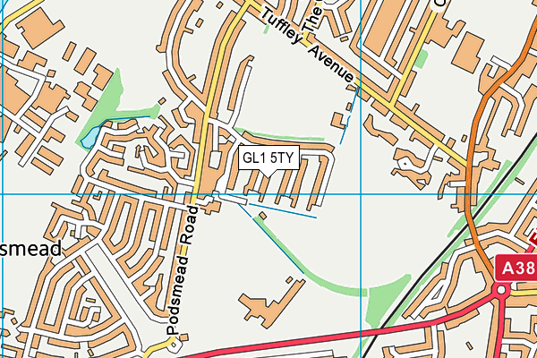 GL1 5TY map - OS VectorMap District (Ordnance Survey)