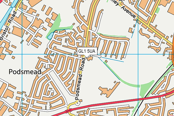 GL1 5UA map - OS VectorMap District (Ordnance Survey)