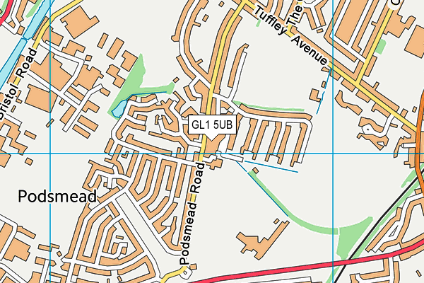 GL1 5UB map - OS VectorMap District (Ordnance Survey)