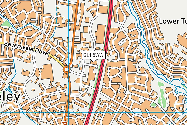 GL1 5WW map - OS VectorMap District (Ordnance Survey)