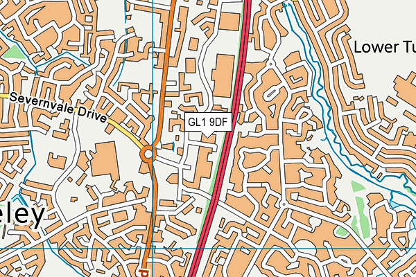GL1 9DF map - OS VectorMap District (Ordnance Survey)