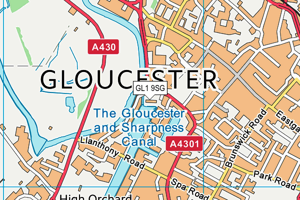 GL1 9SG map - OS VectorMap District (Ordnance Survey)