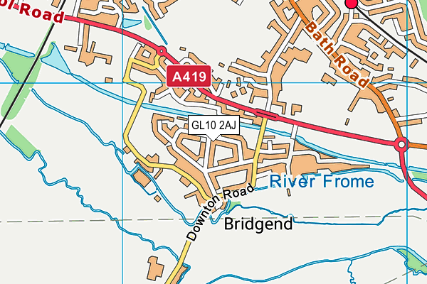 GL10 2AJ map - OS VectorMap District (Ordnance Survey)