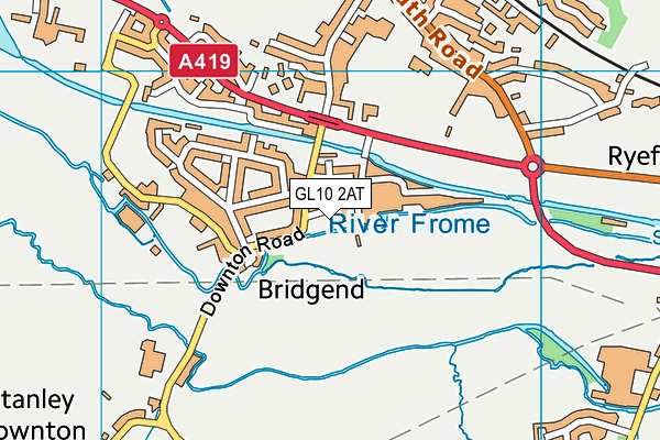 GL10 2AT map - OS VectorMap District (Ordnance Survey)