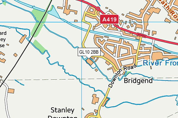 GL10 2BB map - OS VectorMap District (Ordnance Survey)