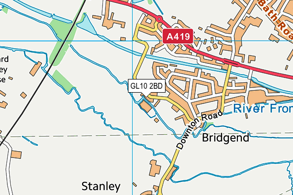 GL10 2BD map - OS VectorMap District (Ordnance Survey)