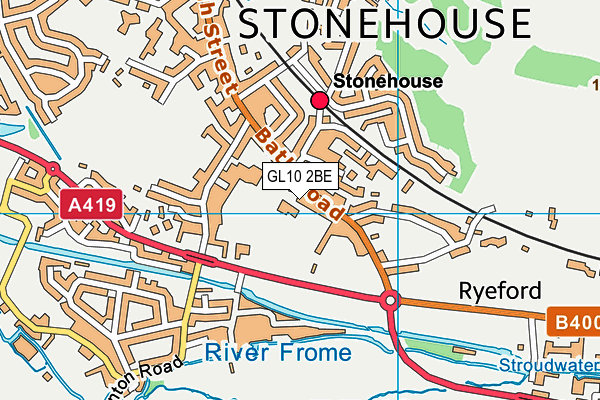 GL10 2BE map - OS VectorMap District (Ordnance Survey)