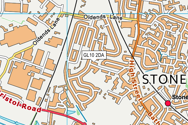 GL10 2DA map - OS VectorMap District (Ordnance Survey)