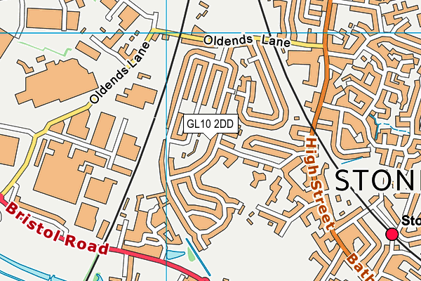 GL10 2DD map - OS VectorMap District (Ordnance Survey)