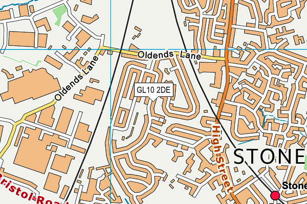 GL10 2DE map - OS VectorMap District (Ordnance Survey)