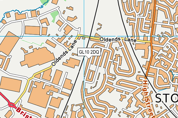 GL10 2DQ map - OS VectorMap District (Ordnance Survey)