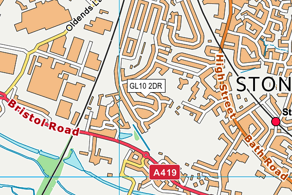 GL10 2DR map - OS VectorMap District (Ordnance Survey)