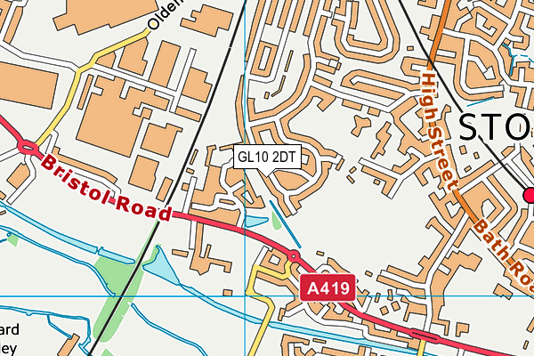 GL10 2DT map - OS VectorMap District (Ordnance Survey)