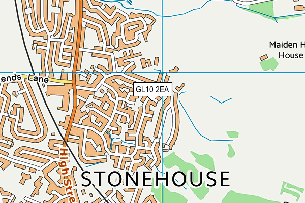 GL10 2EA map - OS VectorMap District (Ordnance Survey)