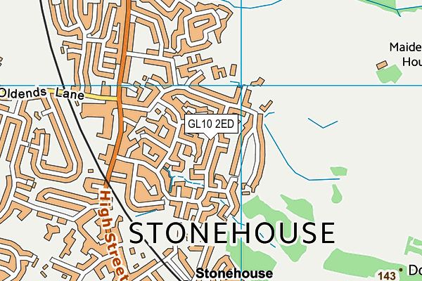 GL10 2ED map - OS VectorMap District (Ordnance Survey)