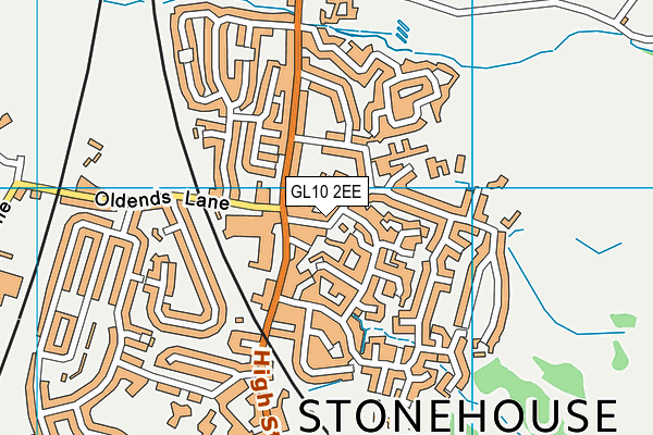 GL10 2EE map - OS VectorMap District (Ordnance Survey)