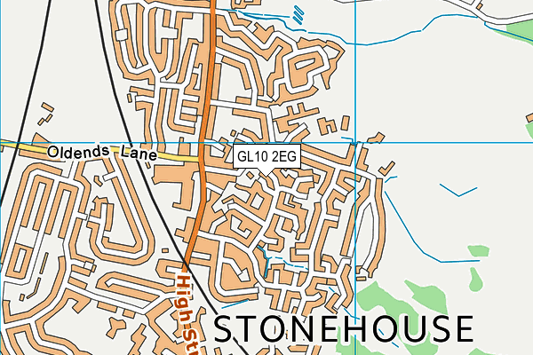 GL10 2EG map - OS VectorMap District (Ordnance Survey)