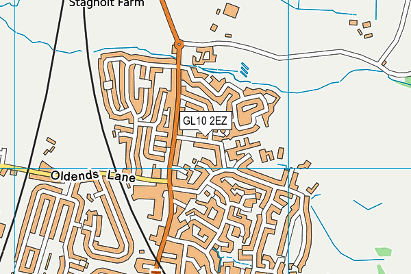 GL10 2EZ map - OS VectorMap District (Ordnance Survey)