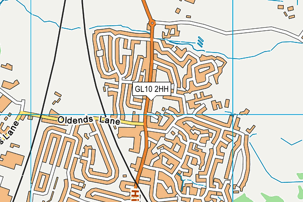 GL10 2HH map - OS VectorMap District (Ordnance Survey)