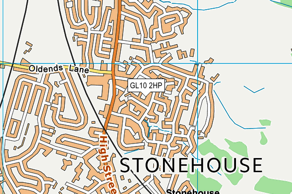 GL10 2HP map - OS VectorMap District (Ordnance Survey)