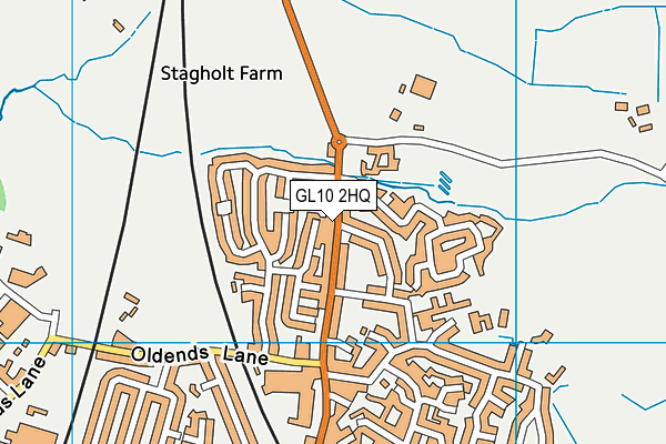 GL10 2HQ map - OS VectorMap District (Ordnance Survey)