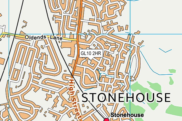 GL10 2HR map - OS VectorMap District (Ordnance Survey)