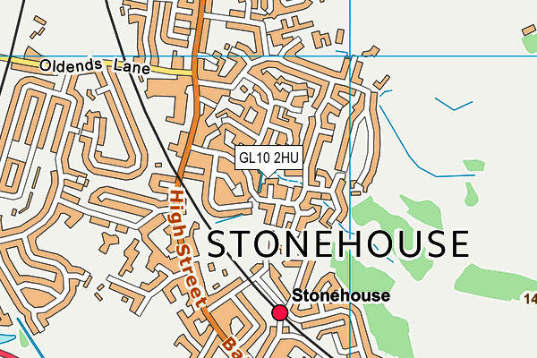 GL10 2HU map - OS VectorMap District (Ordnance Survey)