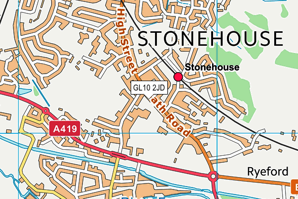 GL10 2JD map - OS VectorMap District (Ordnance Survey)