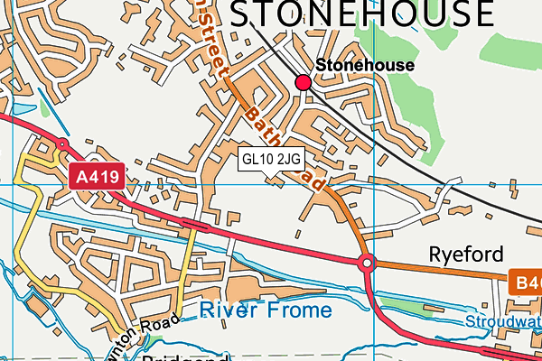 GL10 2JG map - OS VectorMap District (Ordnance Survey)