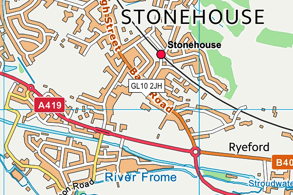 GL10 2JH map - OS VectorMap District (Ordnance Survey)