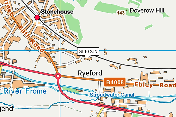 GL10 2JN map - OS VectorMap District (Ordnance Survey)