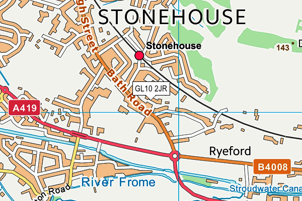 GL10 2JR map - OS VectorMap District (Ordnance Survey)