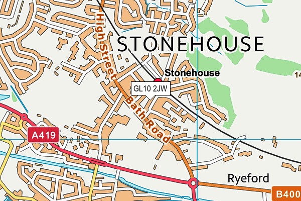 Map of STONEHOUSE FITNESS LTD at district scale