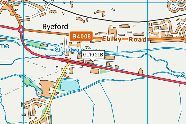 GL10 2LB map - OS VectorMap District (Ordnance Survey)