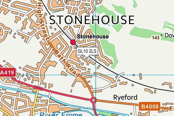 GL10 2LS map - OS VectorMap District (Ordnance Survey)