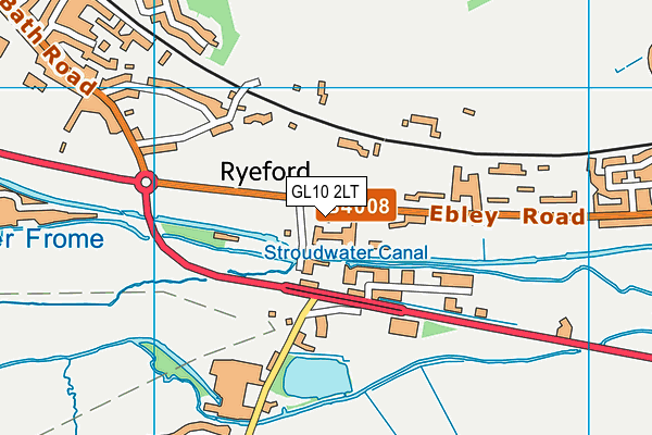 GL10 2LT map - OS VectorMap District (Ordnance Survey)