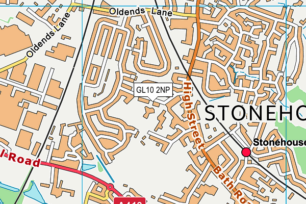 GL10 2NP map - OS VectorMap District (Ordnance Survey)