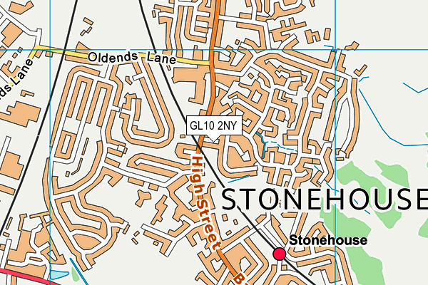 GL10 2NY map - OS VectorMap District (Ordnance Survey)