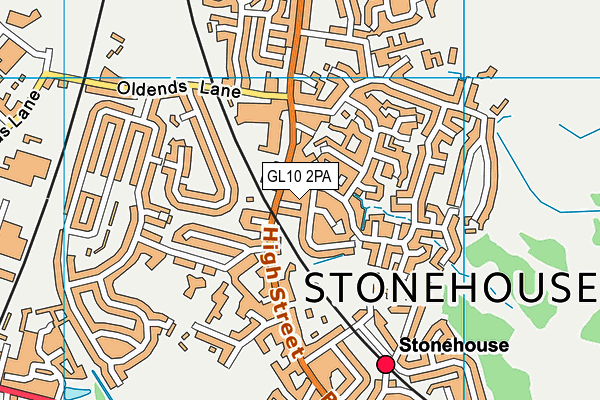 GL10 2PA map - OS VectorMap District (Ordnance Survey)