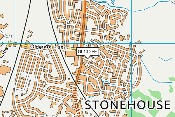 GL10 2PE map - OS VectorMap District (Ordnance Survey)